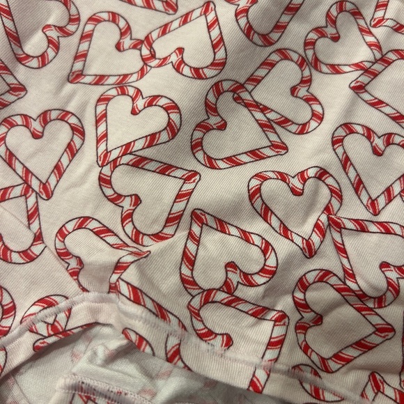 VS PINK Holiday Christmas Panty Candy Canes Cotton Boyshort Large NWT - Picture 5 of 7